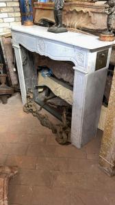 Carrara marble fireplace